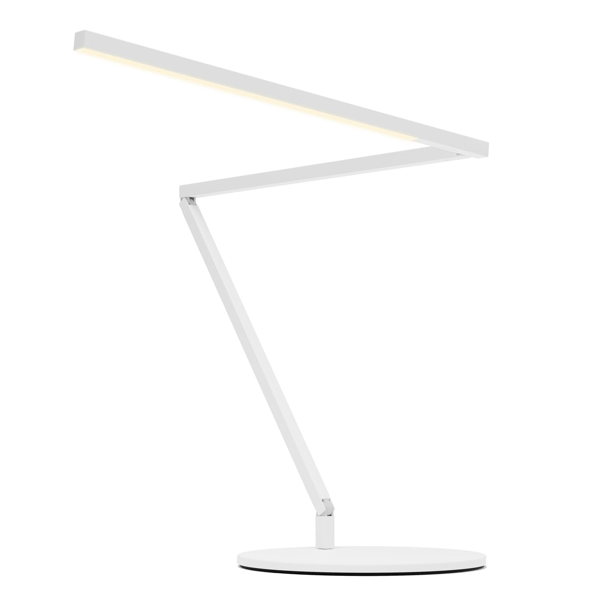 Koncept Z-Bar Gen 4 LED Desk Lamp, Matte White, Warm White 3,500K, Desk Base (ZBD3000-W-MWT-DSK)