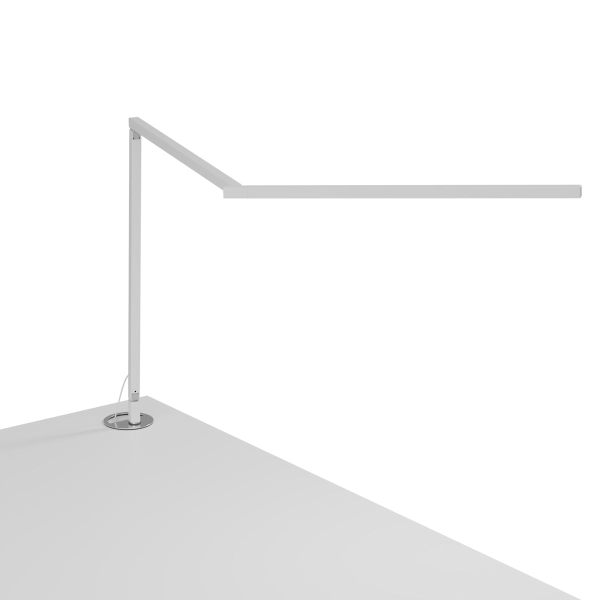 Koncept Z-Bar Gen 4 LED Desk Lamp, Matte White, Warm White 3,500K, Grommet Mount (ZBD3000-W-MWT-GRM)