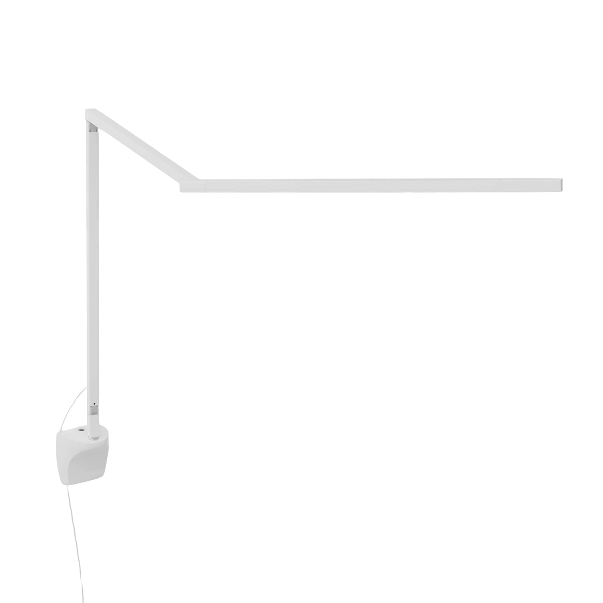Koncept Z-Bar Gen 4 LED Desk Lamp, Matte White, Warm White 3,500K, Wall Mount (Plug-In) (ZBD3000-W-MWT-WAL)