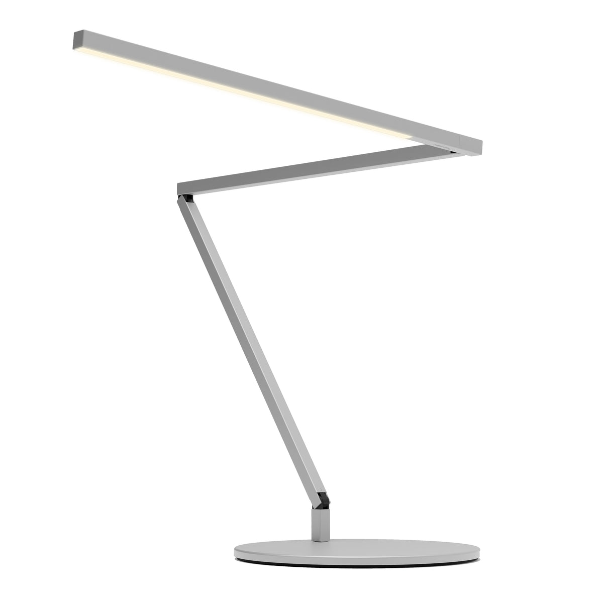 Koncept Z-Bar Gen 4 LED Desk Lamp, Silver, Warm White 3,500K, Desk Base (ZBD3000-W-SIL-DSK)