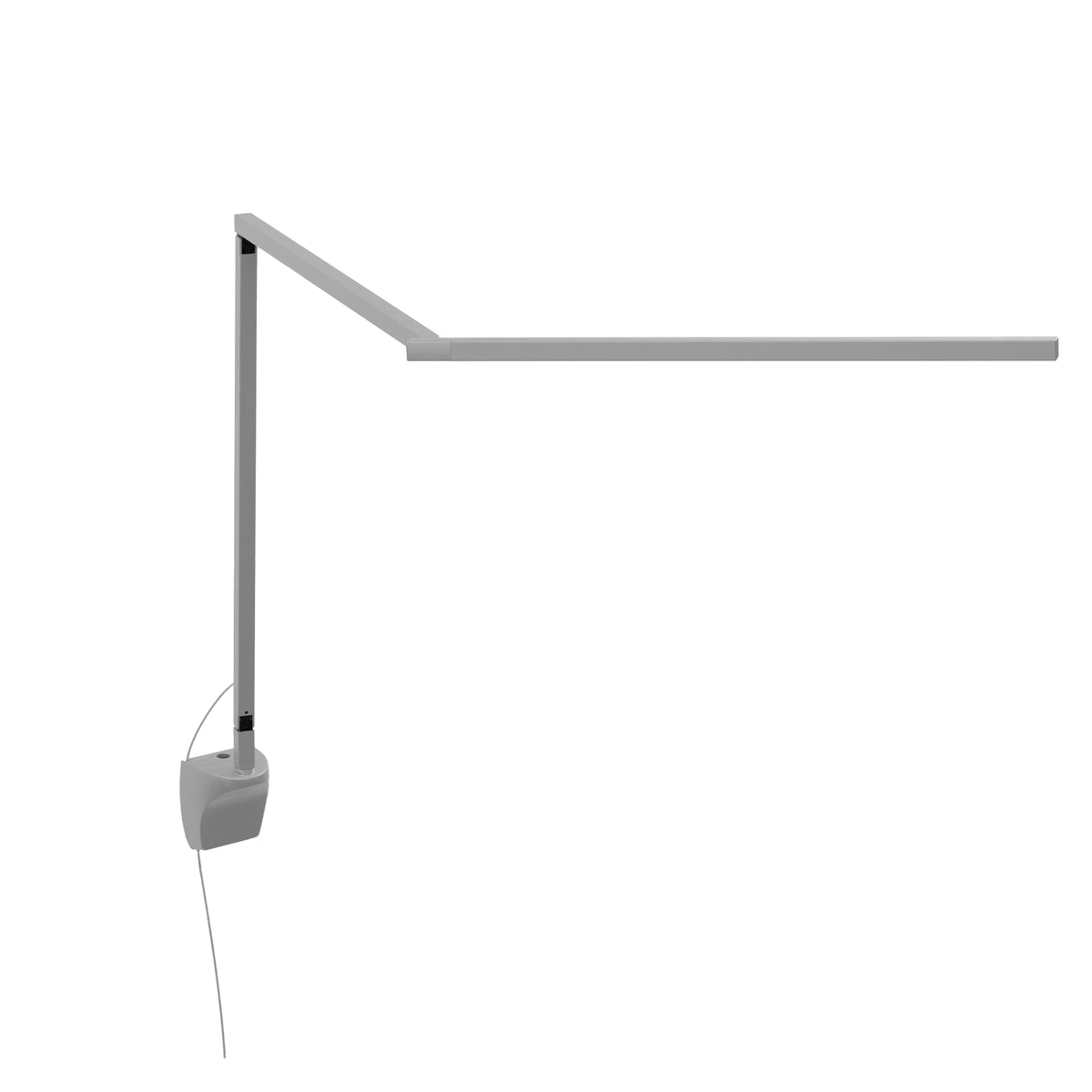 Koncept Z-Bar Gen 4 LED Desk Lamp, Silver, Warm White 3,500K, Wall Mount (Plug-In) (ZBD3000-W-SIL-WAL)