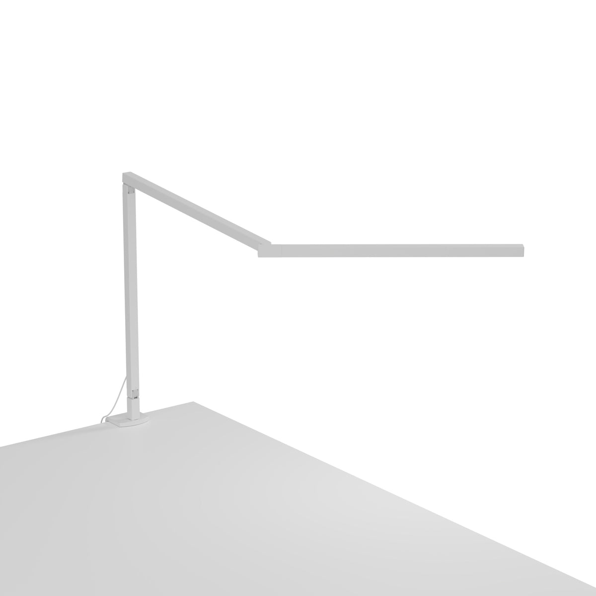 Koncept Z-Bar Mini Gen 4 LED Desk Lamp, Matte White, Daylight 5,000K, Two-Piece Desk Clamp (ZBD3100-D-MWT-2CL)