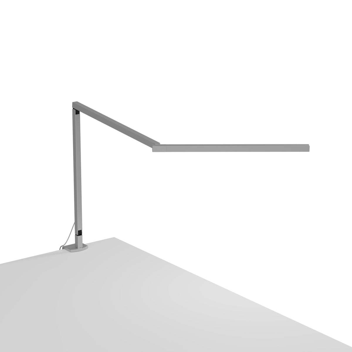 Koncept Z-Bar Mini Pro Gen 4 LED Desk Lamp, Silver, Two-Piece Desk Clamp (ZBD3100-SIL-PRO-2CL)