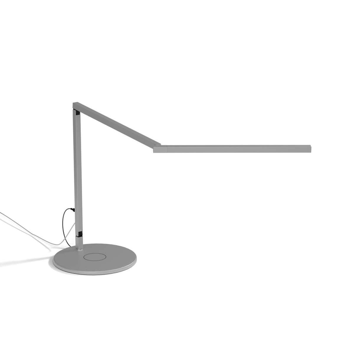 Koncept Z-Bar Mini Pro Gen 4 LED Desk Lamp, Silver, Wireless Charging (Qi) Base (ZBD3100-SIL-PRO-QCB)