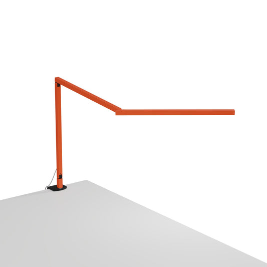 Z Bar Mini Desk Lamp Gen 4 Warm Light Matte Orange Desk Clamp Matte Black Zbd3100 W Mor 2Cl by Koncept Inc