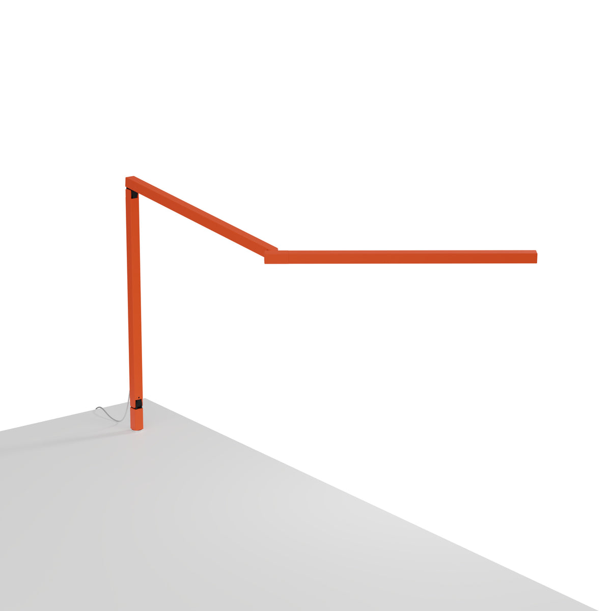 Koncept Z-Bar Mini Gen 4 LED Desk Lamp, Matte Orange, Warm White 3,500K, Through-Table Mount (ZBD3100-W-MOR-THR)
