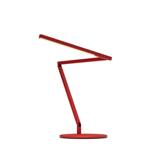 Z Bar Mini Desk Lamp Gen 4 Warm Light Matte Red Desk Base Zbd3100 W Mrd Dsk by Koncept Inc