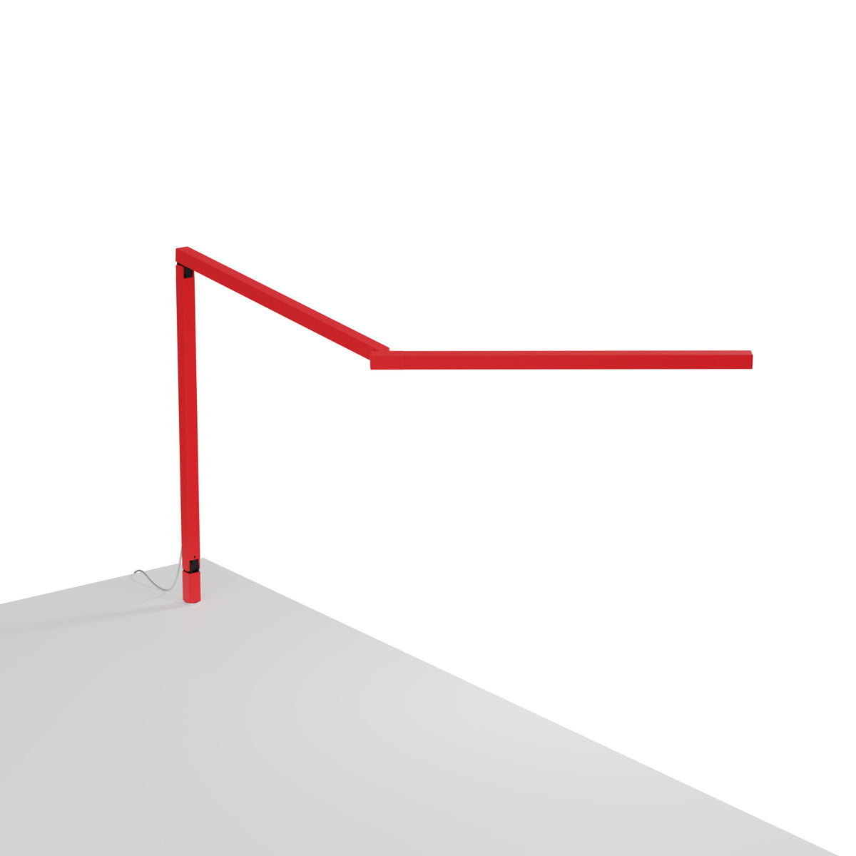 Koncept Z-Bar Mini Gen 4 LED Desk Lamp, Matte Red, Warm White 3,500K, Through-Table Mount (ZBD3100-W-MRD-THR)