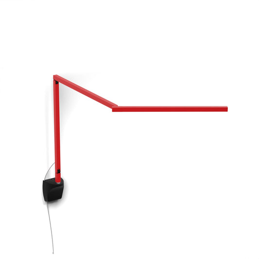Z Bar Mini Desk Lamp Gen 4 Warm Light Matte Red Wall Mount Matte Black Zbd3100 W Mrd Wal by Koncept Inc