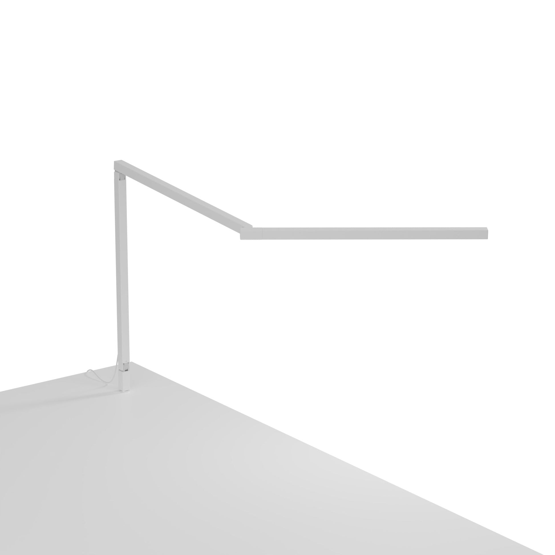 Z Bar Mini Desk Lamp Gen 4 Warm Light Matte White Through Table Mount Zbd3100 W Mwt Thr by Koncept Inc