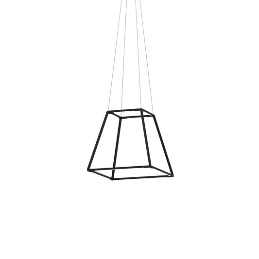 Koncept Z-Bar Pendant Rise Square LED Chandelier in a room setting