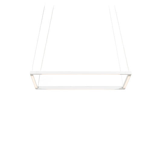 Z Bar Pendant Small Square Soft Warm Matte White 18 X 18 Zbp 16 S Sw Mwt Cnp by Koncept Inc