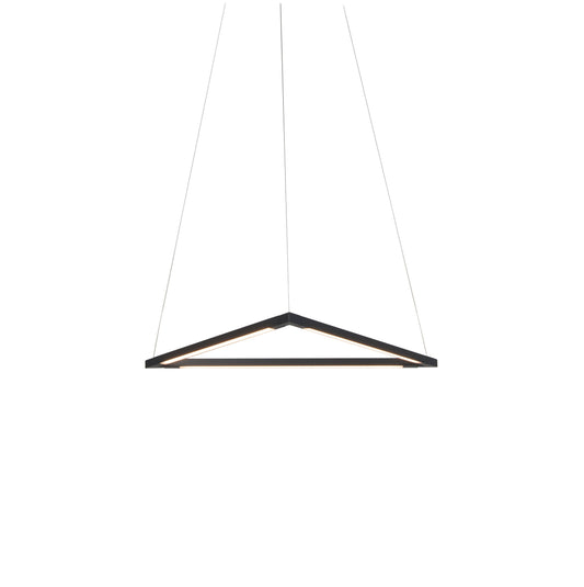 Z Bar Pendant Small Triangle Soft Warm Matte Black 18 X 16 Zbp 16 T Sw Mtb Cnp by Koncept Inc