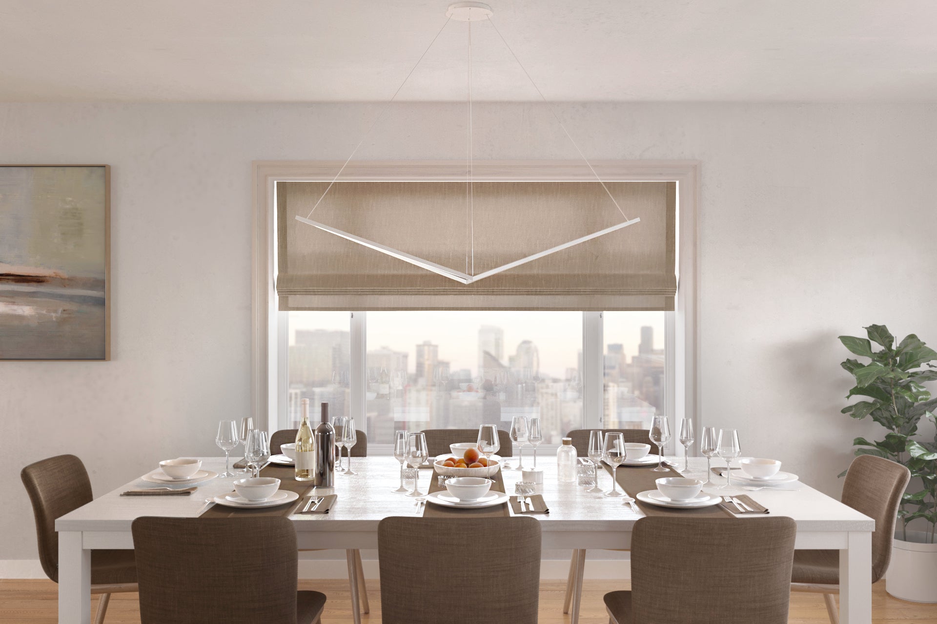 Z Bar Pendant Medium Bird Soft Warm Matte White 49 X 15 X 9 3 Zbp 24 B Sw Mwt Cnp by Koncept Inc