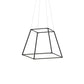 Z Bar Pendant Rise Medium Square Soft Warm Matte Black 26 X 26 X 22 Zbp 24 Rs Sw Mtb Cnp by Koncept Inc