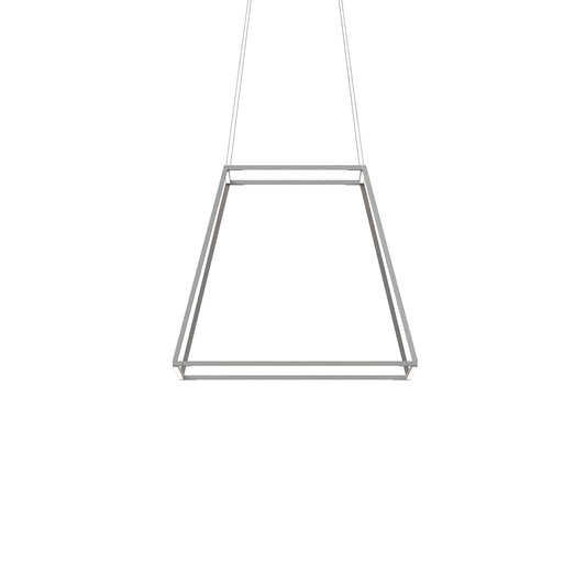 Z Bar Pendant Rise Medium Square Soft Warm Silver 26 X 26 X 22 Zbp 24 Rs Sw Sil Cnp by Koncept Inc
