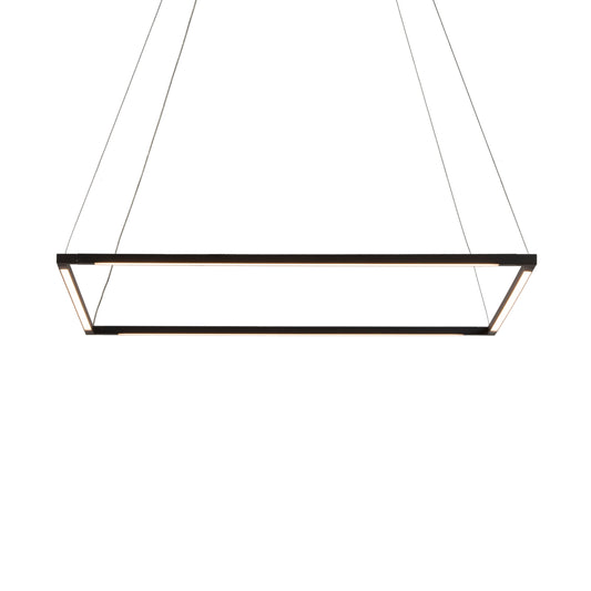 Z Bar Pendant Medium Square Soft Warm Matte Black 26 X 26 Zbp 24 S Sw Mtb Cnp by Koncept Inc