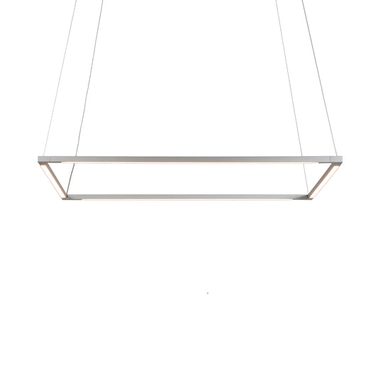 Z Bar Pendant Medium Square Soft Warm Silver 26 X 26 Zbp 24 S Sw Sil Cnp by Koncept Inc