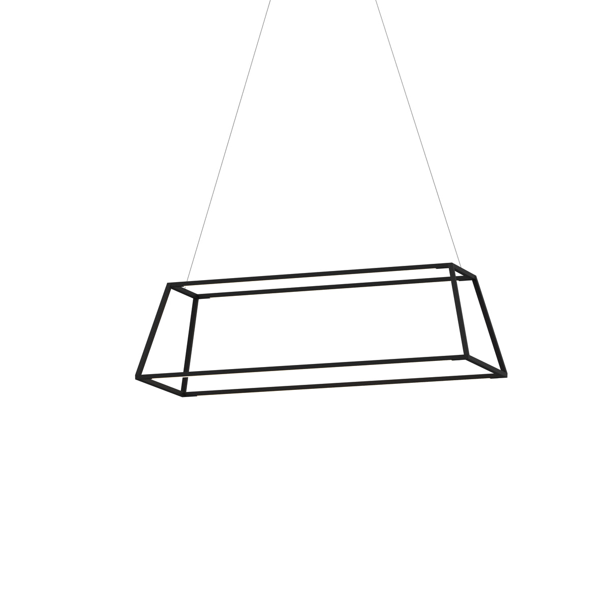 Koncept Z-Bar Pendant Rise Rectangle LED Chandelier in a room setting