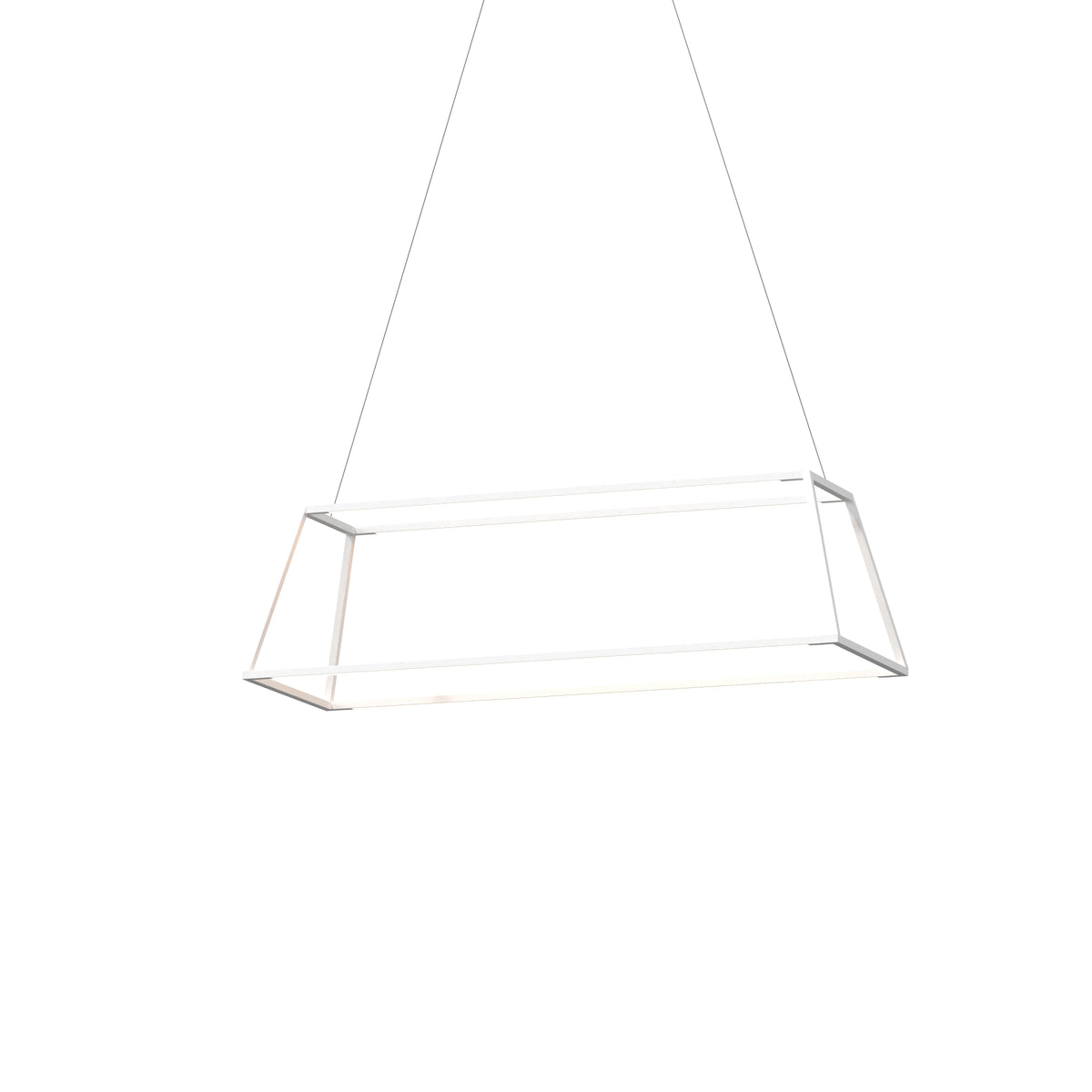 Koncept Z-Bar Pendant Rise Rectangle LED Chandelier in a room setting, photo 4
