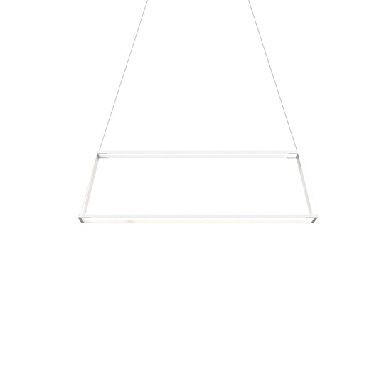 Z Bar Pendant Rise Small Rectangle Soft Warm Matte White 40 X 14 X 12 Zbp 38 Rr Sw Mwt Cnp by Koncept Inc