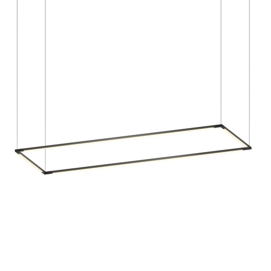 Z Bar Pendant Large Rectangle Matte Black 16 48 Light Bars Zbp 48 R Sw Mtb Cnp by Koncept Inc