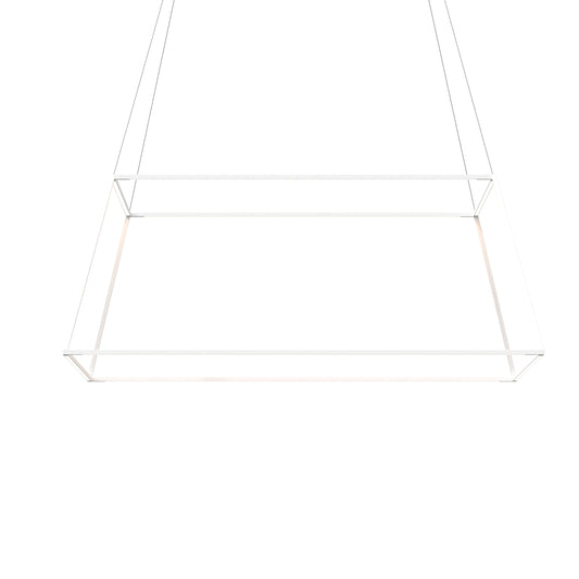 Z Bar Pendant Rise Large Square Soft Warm Matte White 51 X 51 X 20 Zbp 48 Rs Sw Mwt Cnp by Koncept Inc