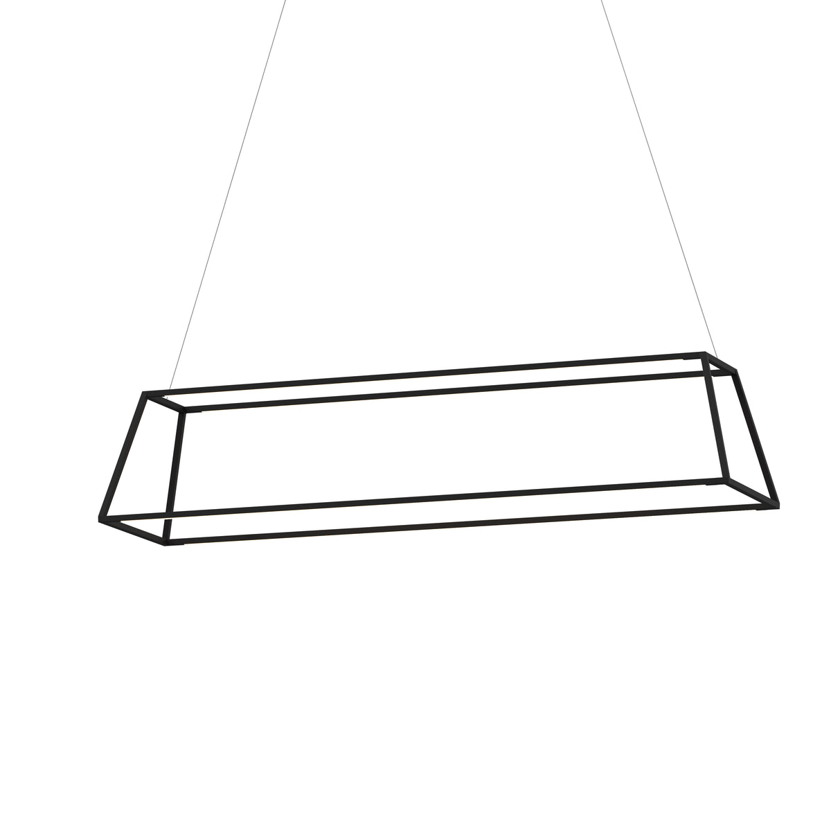 Koncept Z-Bar Pendant Rise Rectangle LED Chandelier in a room setting, photo 6