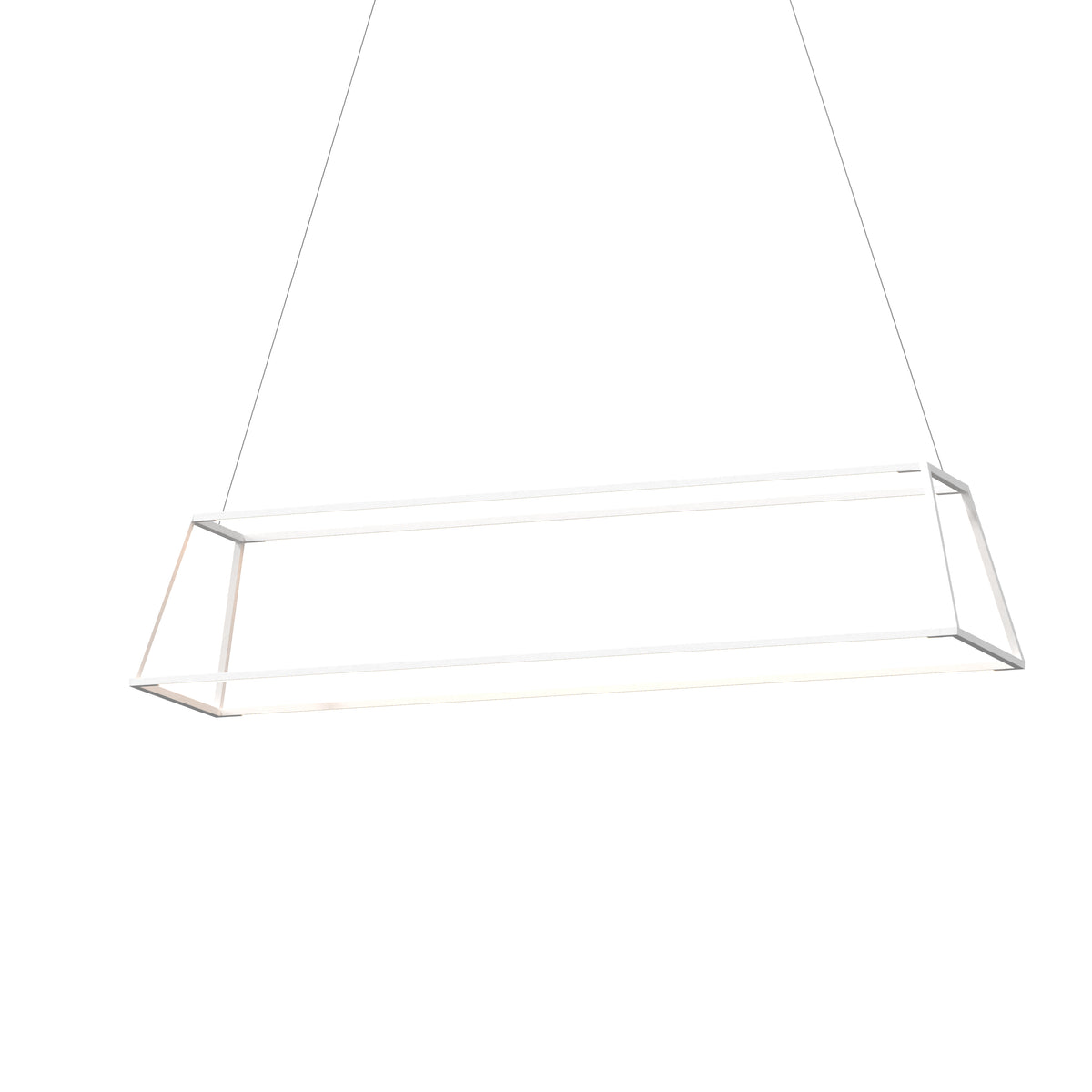 Koncept Z-Bar Pendant Rise Rectangle LED Chandelier in a room setting, photo 7