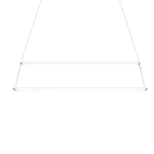 Z Bar Pendant Rise Large Rectangle Soft Warm Matte White 56 X 14 X 12 Zbp 54 Rr Sw Mwt Cnp by Koncept Inc