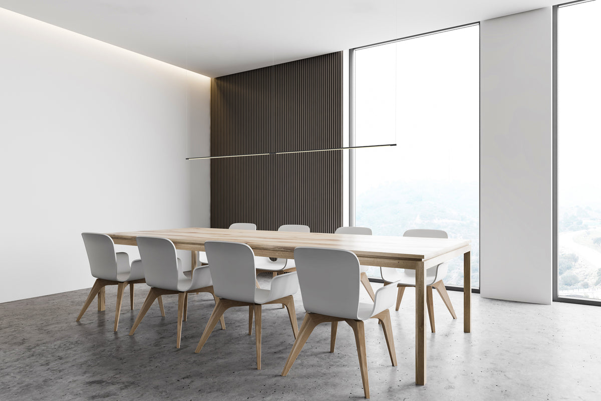 Koncept Z-Bar Pendant Linear LED Chandelier in a room setting