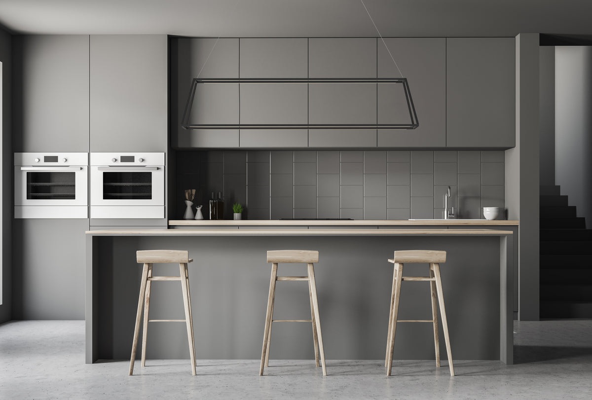 Koncept Z-Bar Pendant Rise Rectangle LED Chandelier in a room setting, photo 2