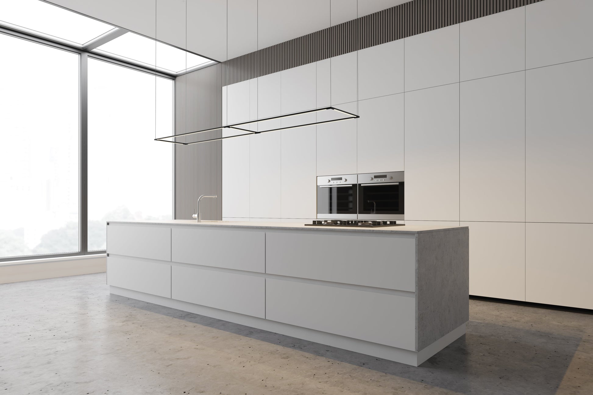 Z Bar Pendant Medium Rectangle Matte Black 12 36 Light Bars Zbp 36 R Sw Mtb Cnp by Koncept Inc