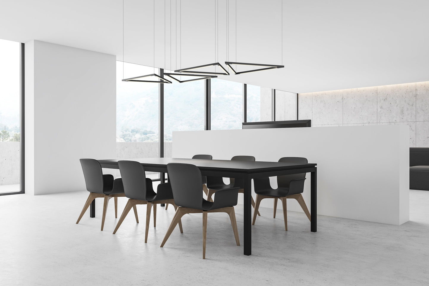 Z Bar Pendant Medium Triangle Soft Warm Matte White 26 X 23 Zbp 24 T Sw Mwt Cnp by Koncept Inc