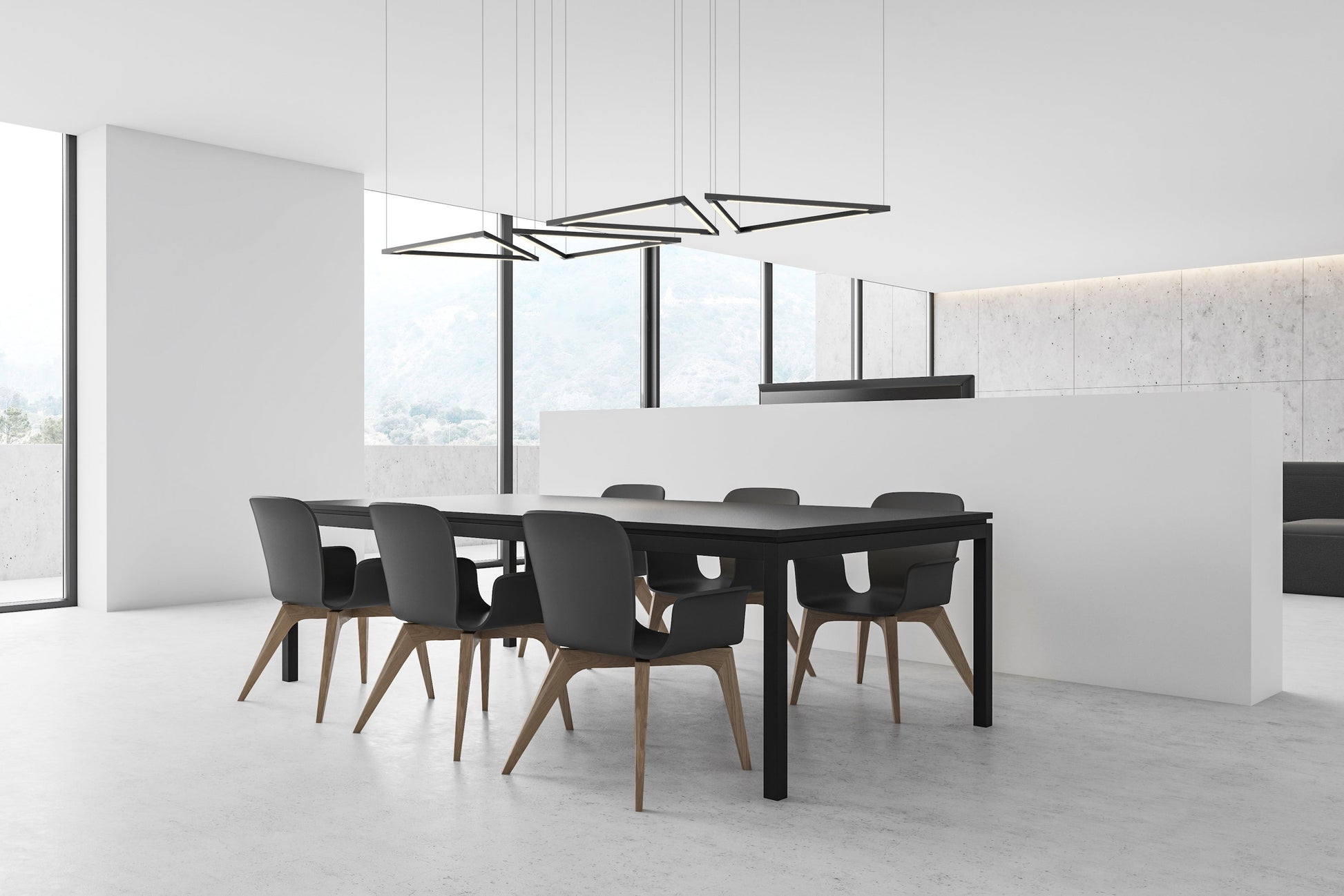 Z Bar Pendant Medium Triangle Soft Warm Matte White 26 X 23 Zbp 24 T Sw Mwt Cnp by Koncept Inc