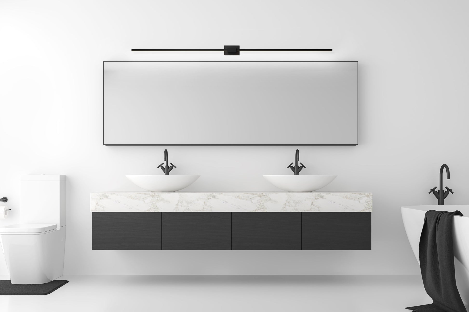 Z Bar Wall Sconce Soft Warm Gold 48 Center Mount Zbw 48 4 Cm Sw Gld by Koncept Inc