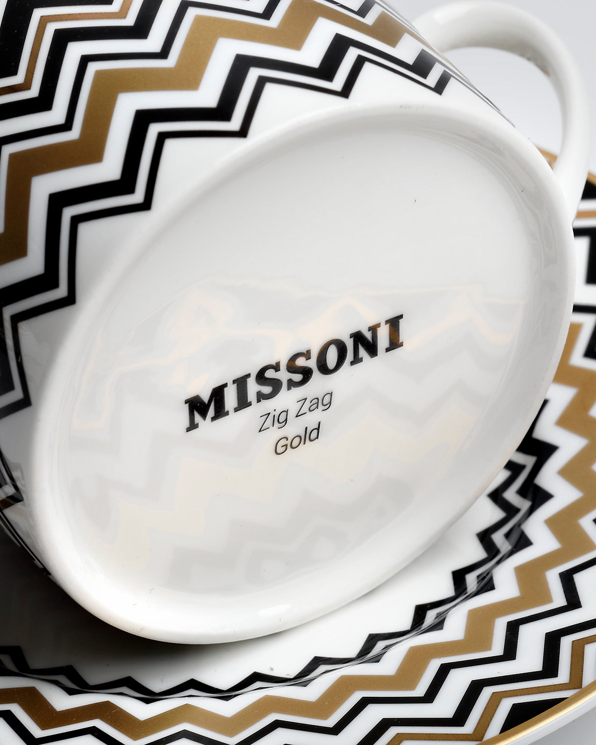 Missoni Home Zig Zag Gold tea cups & saucers – photo 5