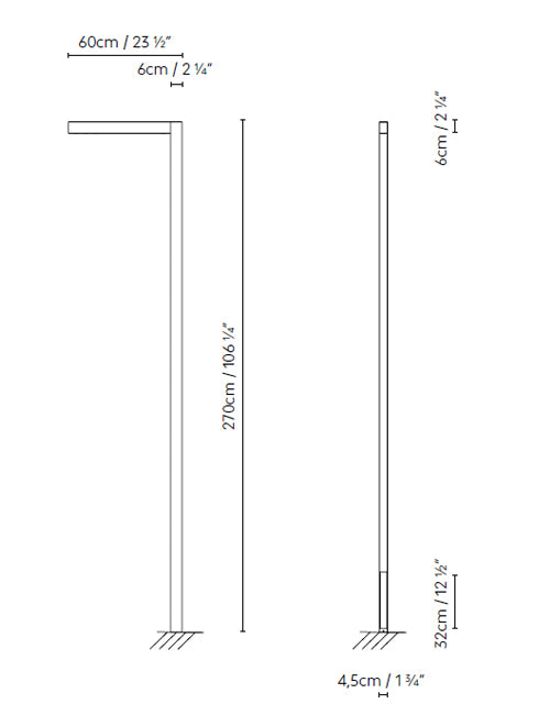B.lux Zenthin 1 Light dimension drawing