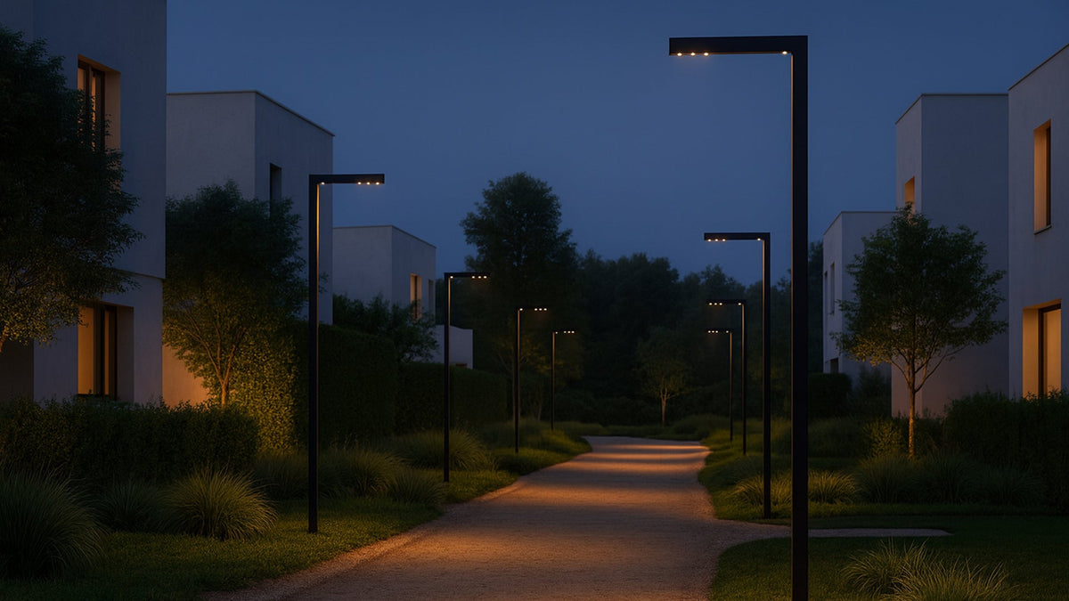 Zenthin outdoor floor lamp by Martínez y Soler Arquitectos