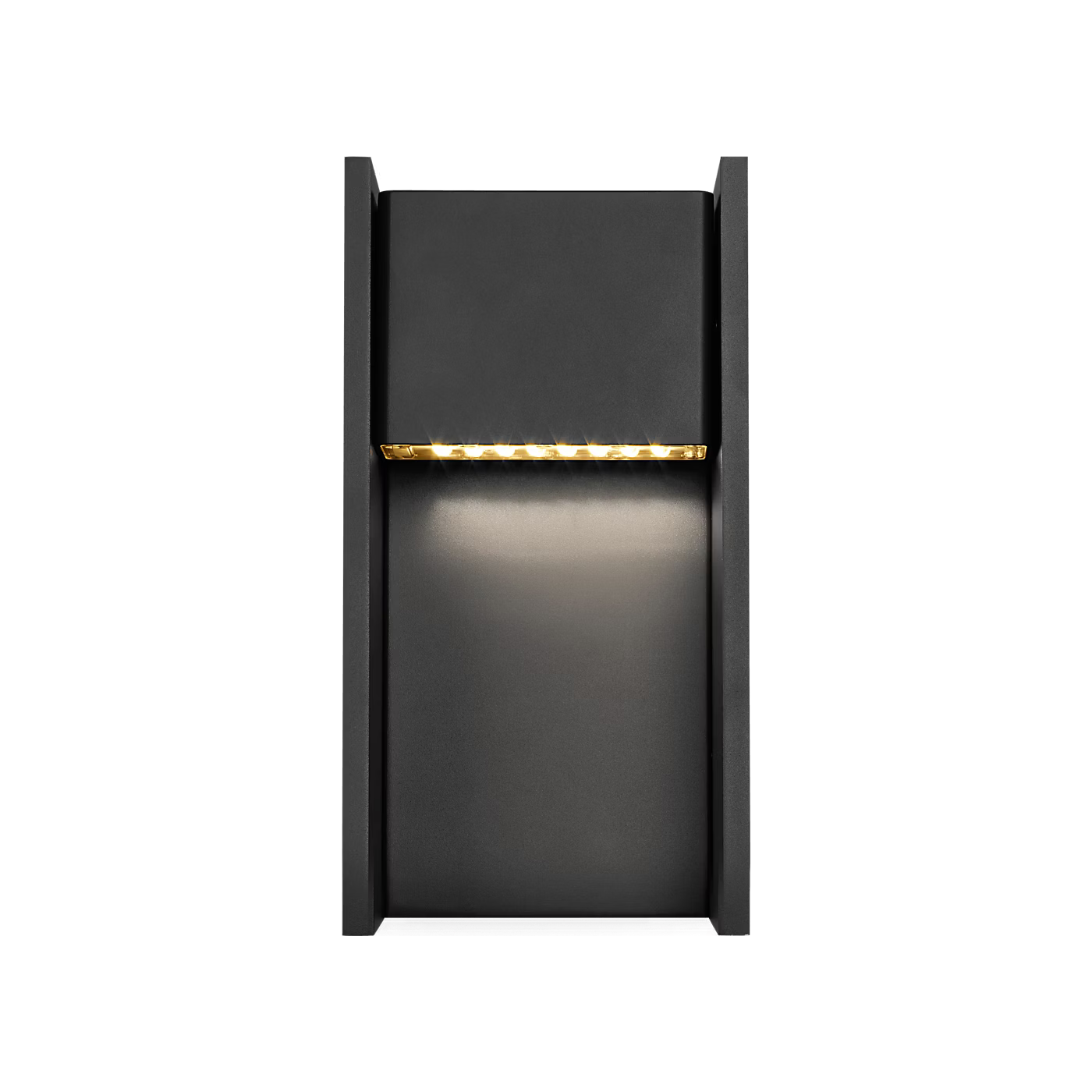 Minimalist black Zuri exterior light fixture for residential outdoor walls, walkways, and front entrances