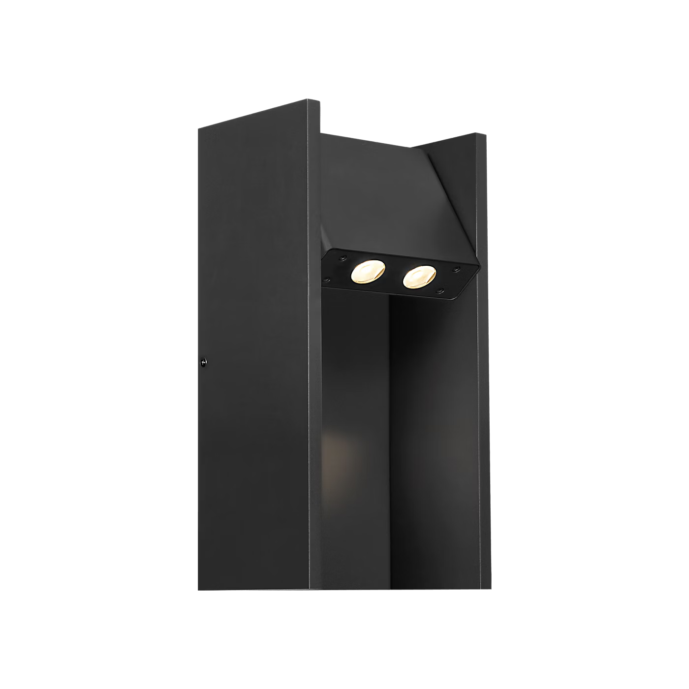 Black Zuri outdoor LED wall light with clean lines and durable finish for exterior architectural lighting
