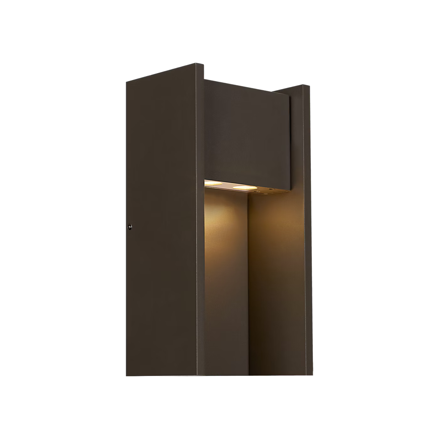 Bronze Zuri outdoor wall-mounted light with clean lines and modern styling for exterior illumination