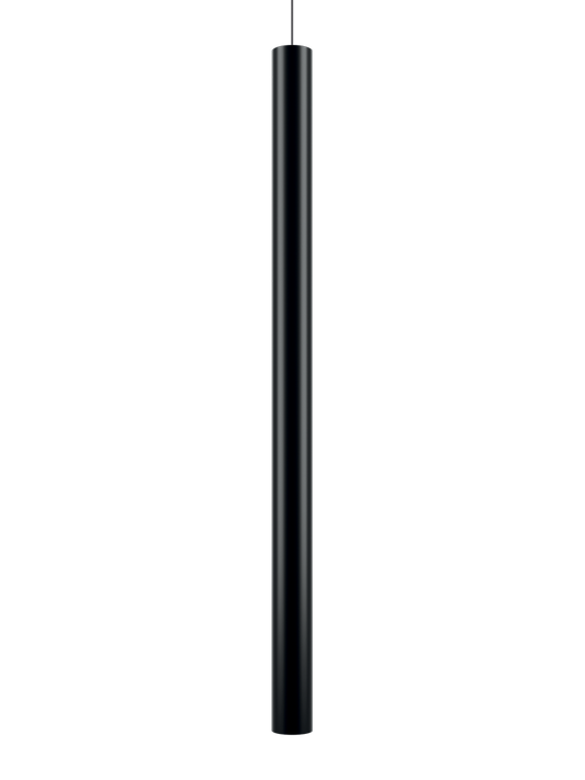 Lodes A-Tube linear matte black pendant for modern office and reception lighting