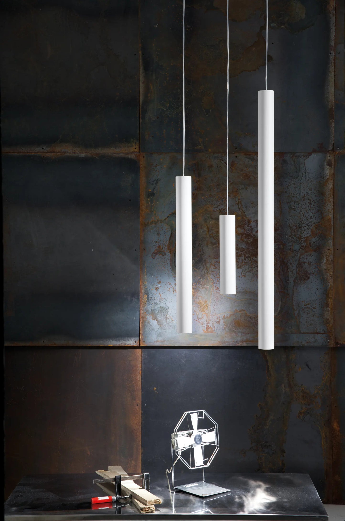 Minimalist Lodes A-Tube Linear Pendant Light by Lodes Italy