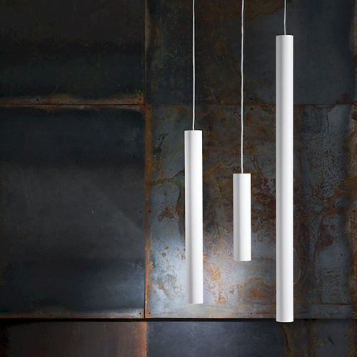 Contemporary aluminum pendant light from the Lodes A-Tube collection