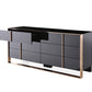 Nova Domus Cartier Modern Black and Rosegold Bedroom Set