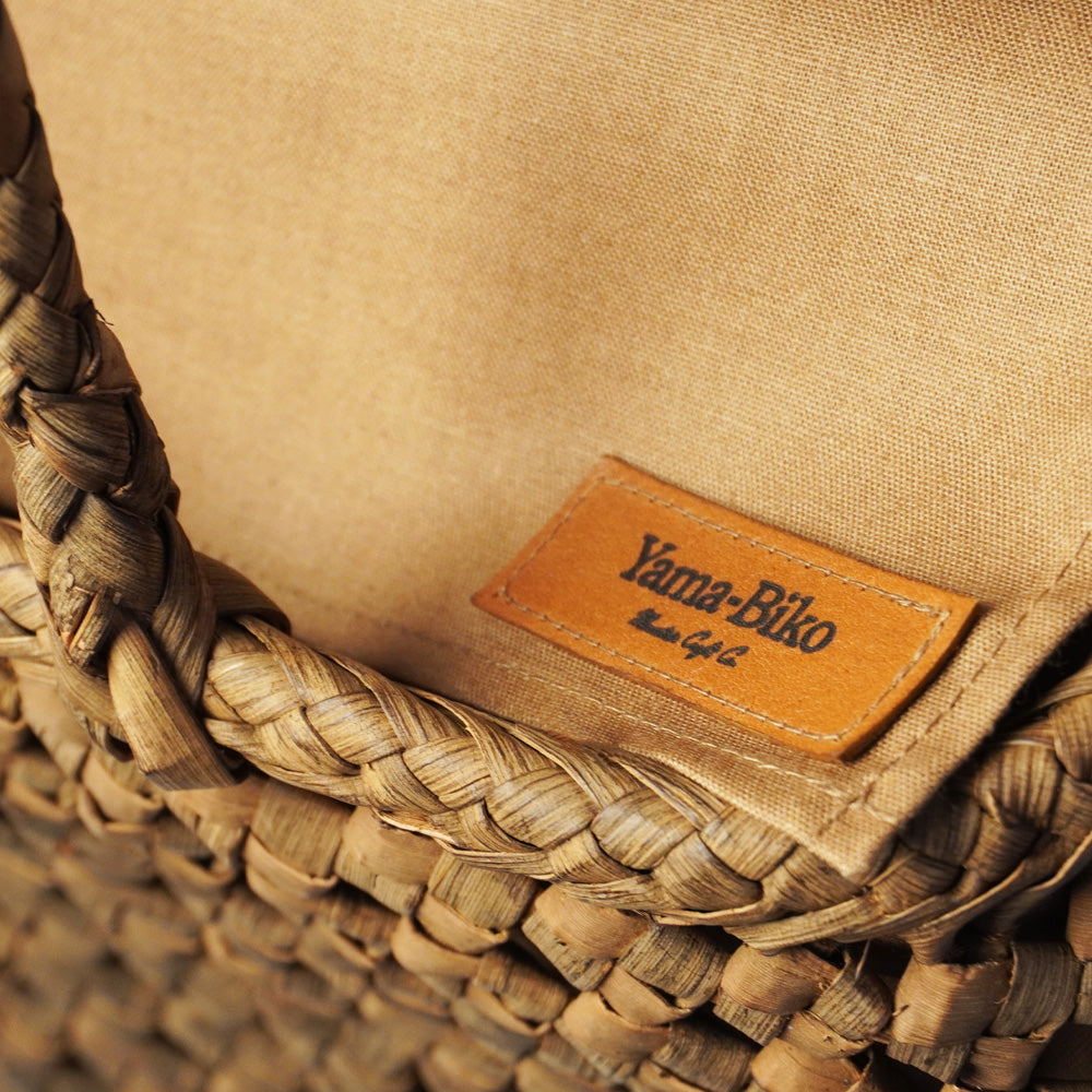 Yama-Biko Ishi Wild Grape Vine Basket Bag – woven detail and leather tag