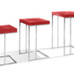 A&X Amelia Modern Red Crocodile Lacquer End Table Set