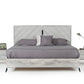 Nova Domus Alexa Italian Modern Grey Bed and 2 Nightstands Set