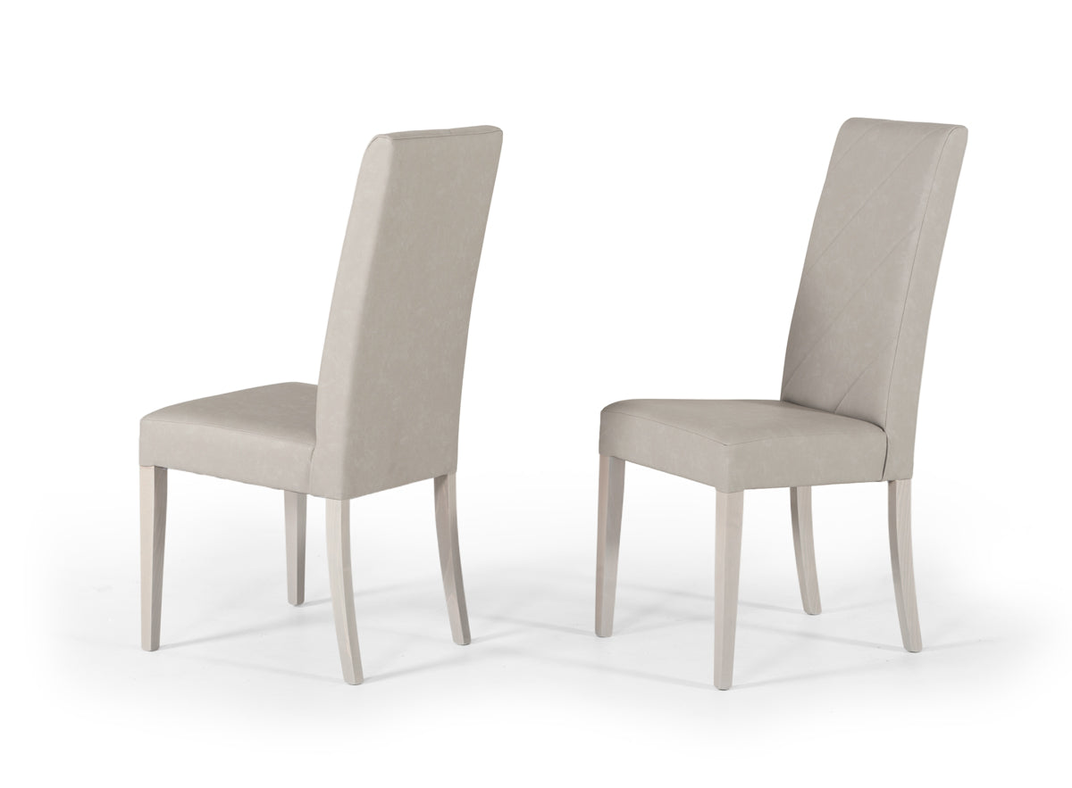 Nova Domus Alexa Italian Modern Grey Dining Chair Set of 2